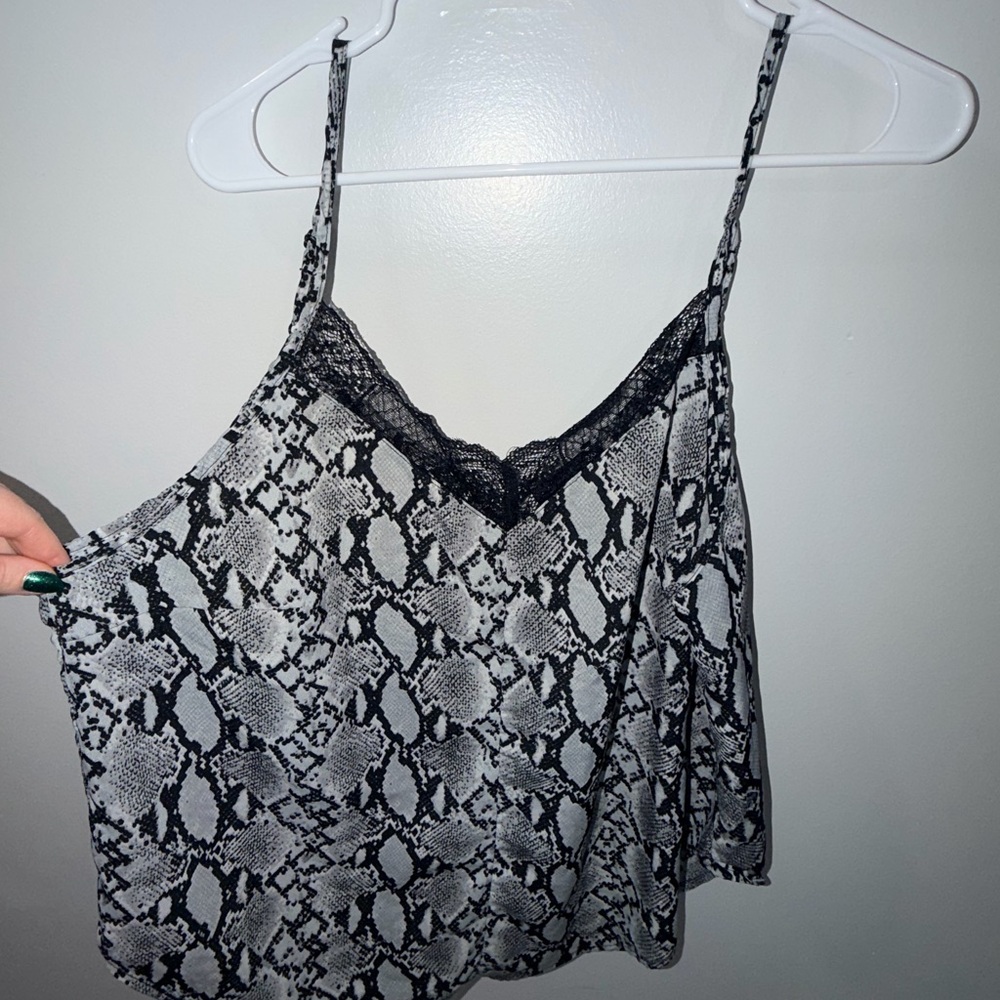 SHEIN Monochrome Snake Print Cami Top